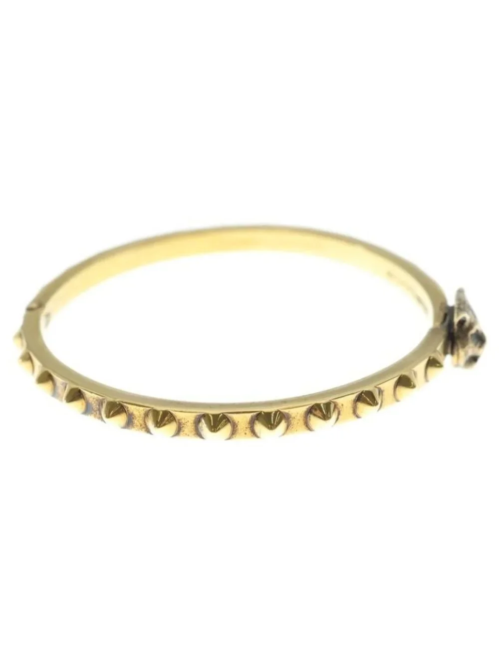 Gucci Cat Head Bangle Bracelet Gold 16c - Picture 3 of 6